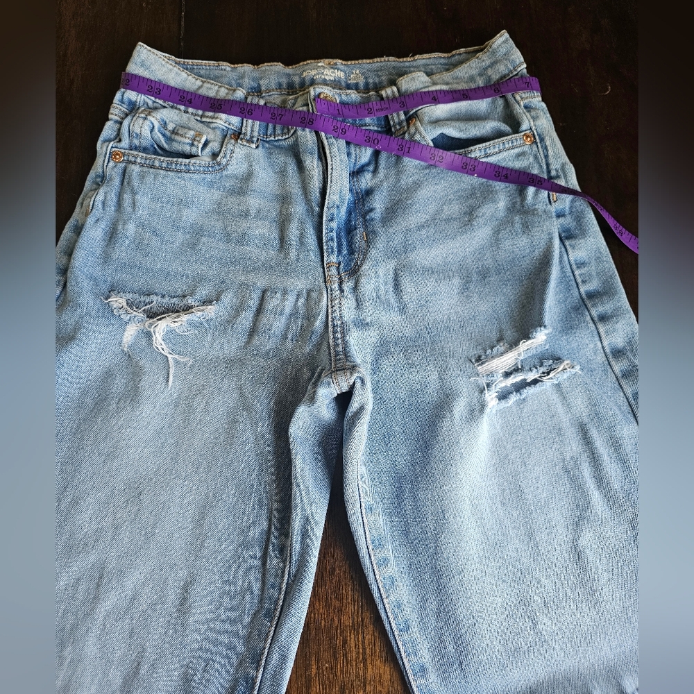 Light Blue Distressed Straight legWomen’s Jeans - Picture 10 of 16